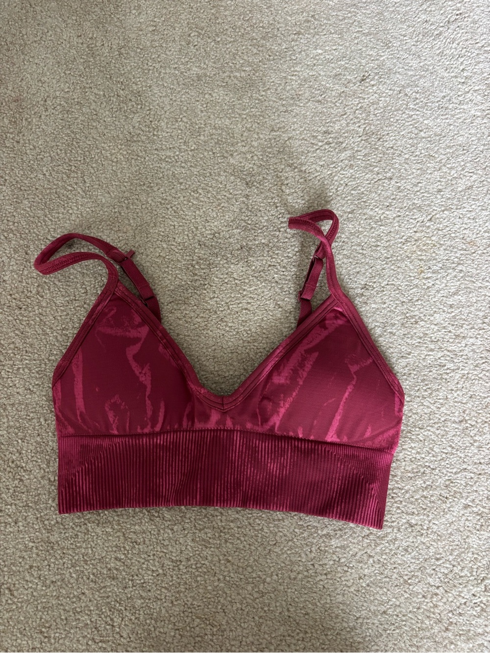 Lululemon Red Patterned Sports Bra